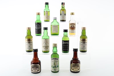 Lot 260 - 12 ISLAY SINGLE MALT MINIATURES