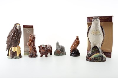 Lot 268 - 6 CERAMIC WHISKY DECANTERS