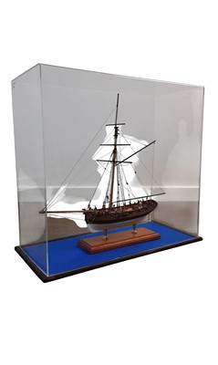 Lot 654 - SCRATCHBUILT MODEL OF A SAILING BOAT