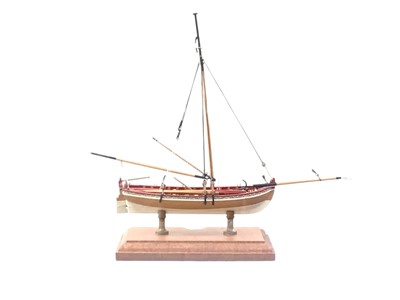 Lot 656 - SCRATCHBUILT MODEL SAILING BOAT