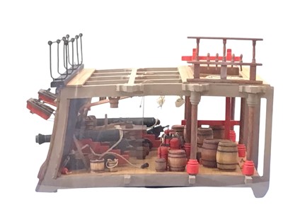 Lot 657 - THREE SCRATCHBUILT MODEL CANNON DISPLAYS