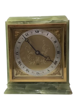 Lot 687 - ELLIOT ONYX CASED MANTEL CLOCK