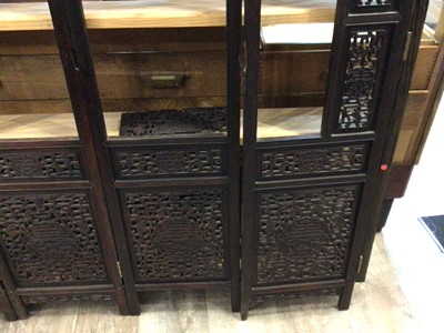 Lot 698 - CHINESE FIVE PANEL DRESSING SCREEN