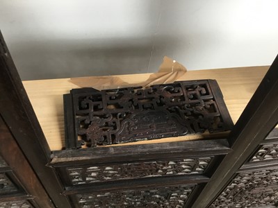 Lot 698 - CHINESE FIVE PANEL DRESSING SCREEN