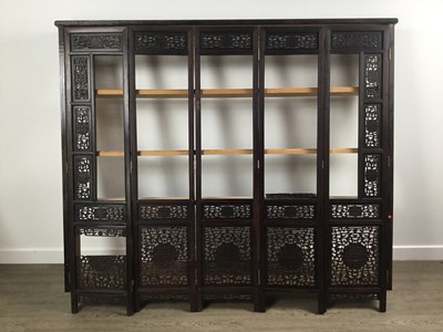 Lot 698 - CHINESE FIVE PANEL DRESSING SCREEN