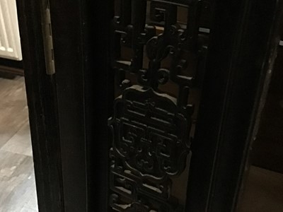 Lot 698 - CHINESE FIVE PANEL DRESSING SCREEN