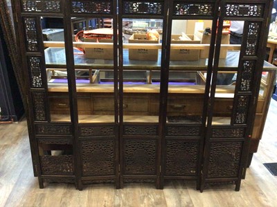 Lot 698 - CHINESE FIVE PANEL DRESSING SCREEN