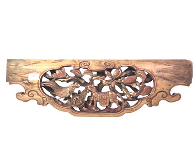 Lot 690 - PAIR OF CHINESE WOODEN PANELS