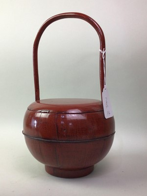 Lot 351 - TWO CHINESE DECORATIVE LUNCH BOXES