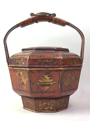 Lot 351 - TWO CHINESE DECORATIVE LUNCH BOXES