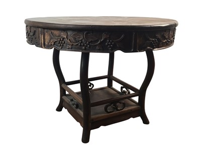 Lot 528 - CHINESE PADOUK TABLE