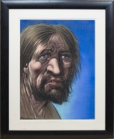 Lot 137 - * PETER HOWSON OBE, DESPONDENT pastel on paper,...
