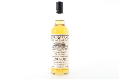 Lot 277 - SPRINGBANK 1991 PRIVATE CASK #331