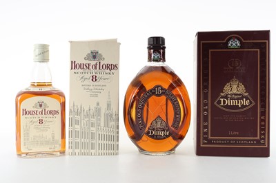 Lot 272 - DIMPLE 15 YEAR OLD 1L AND HOUSE OF LORDS 8 YEAR OLD 75CL