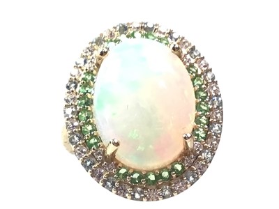 Lot 658 - GEM SET COCKTAIL RING