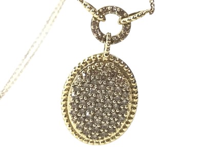 Lot 659 - COGNAC DIAMOND PENDANT