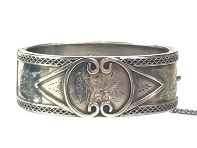 Lot 741 - VICTORIAN SILVER BANGLE