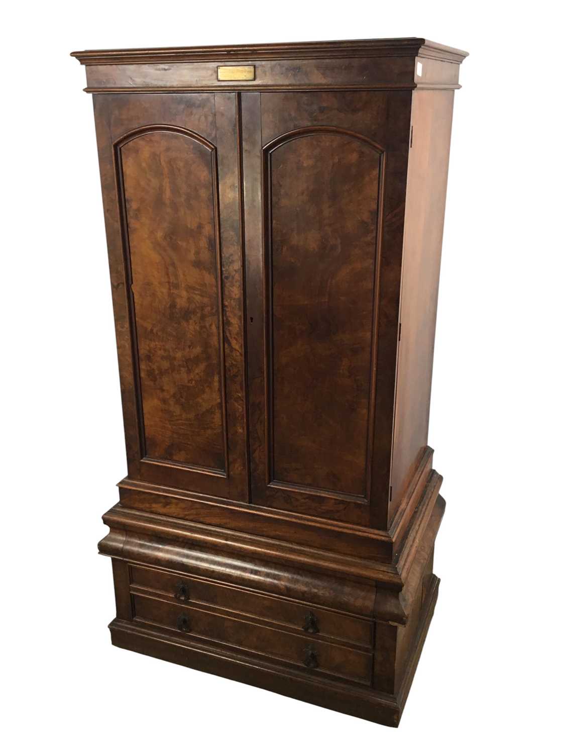 Lot 1243 - VICTORIAN WALNUT COLLECTOR'S CABINET