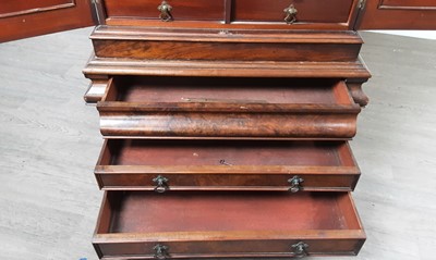 Lot 1243 - VICTORIAN WALNUT COLLECTOR'S CABINET