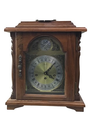 Lot 746 - MAHOGANY EMPEROR MANTEL CLOCK
