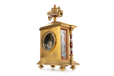 Lot 984 - FRENCH STYLE MANTEL CLOCK