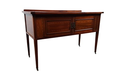 Lot 366 - MAHOGANY INLAID WASHSTAND