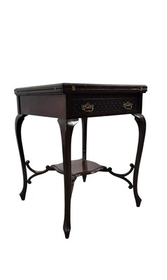 Lot 810 - MAHOGANY ENVELOPE CARD TABLE