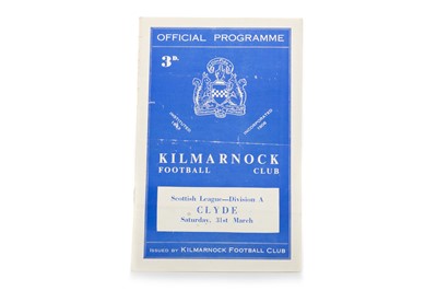 Lot 1713 - KILMARNOCK F.C. V CLYDE F.C. SCOTTISH LEAGUE DIVISION 'A' FOOTBALL PROGRAMME