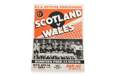 Lot 1714 - SCOTLAND V WALES INTERNATIONAL FOOTBALL PROGRAMME