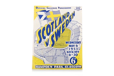 Lot 1716 - SCOTLAND V SWEDEN INTERNATIONAL FOOTBALL PROGRAMME