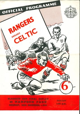 Lot 1724 - RANGERS F.C. V CELTIC F.C. GLASGOW CUP FINAL REPLAY FOOTBALL PROGRAMME