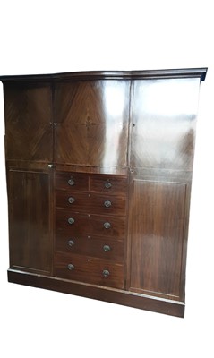 Lot 825 - EDWARDIAN MAHOGANY BEDROOM SUITE