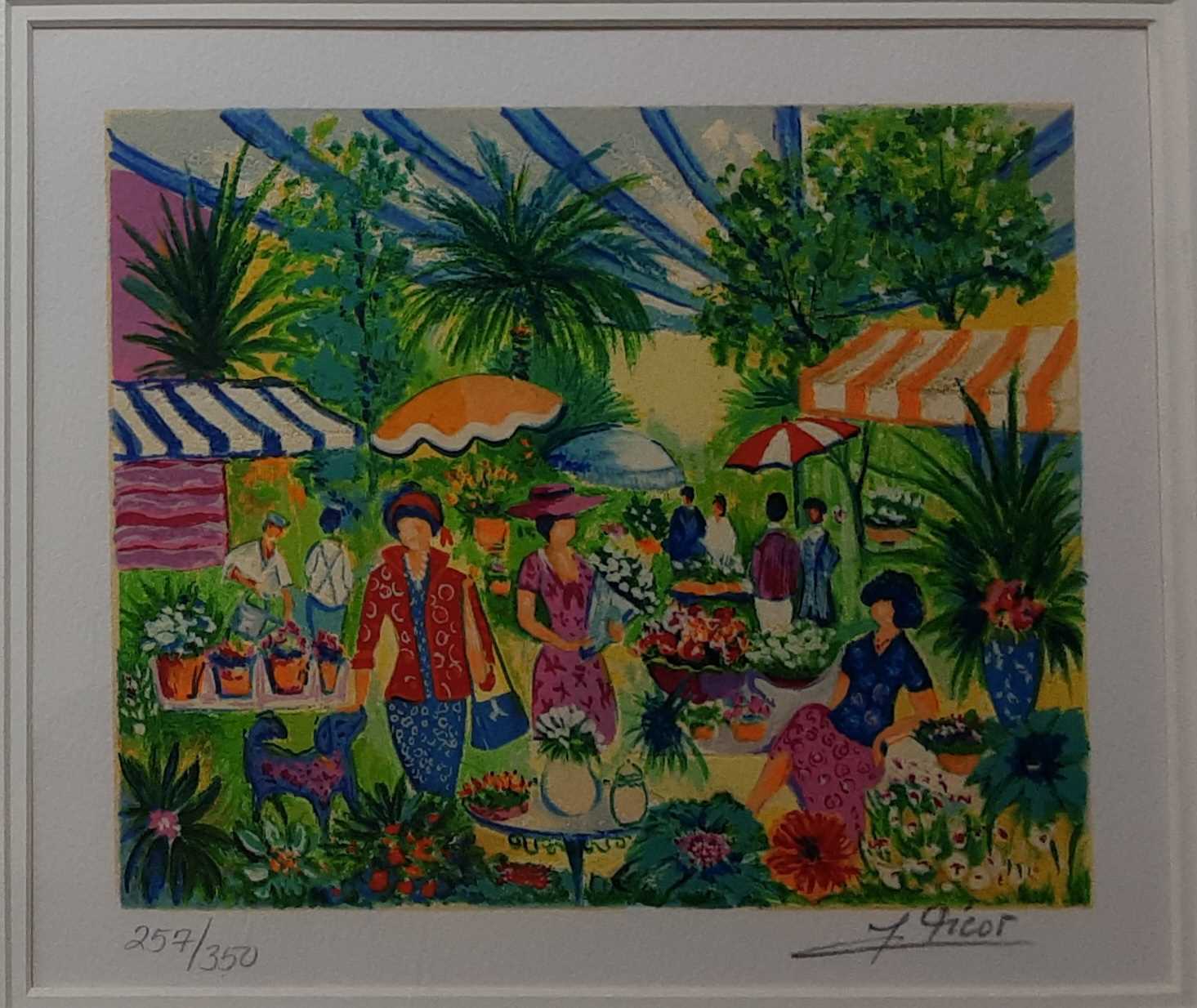 Lot 45 - JEAN CLAUDE PICOT, HALLE AUX FLEURS (HALL OF FLOWERS)