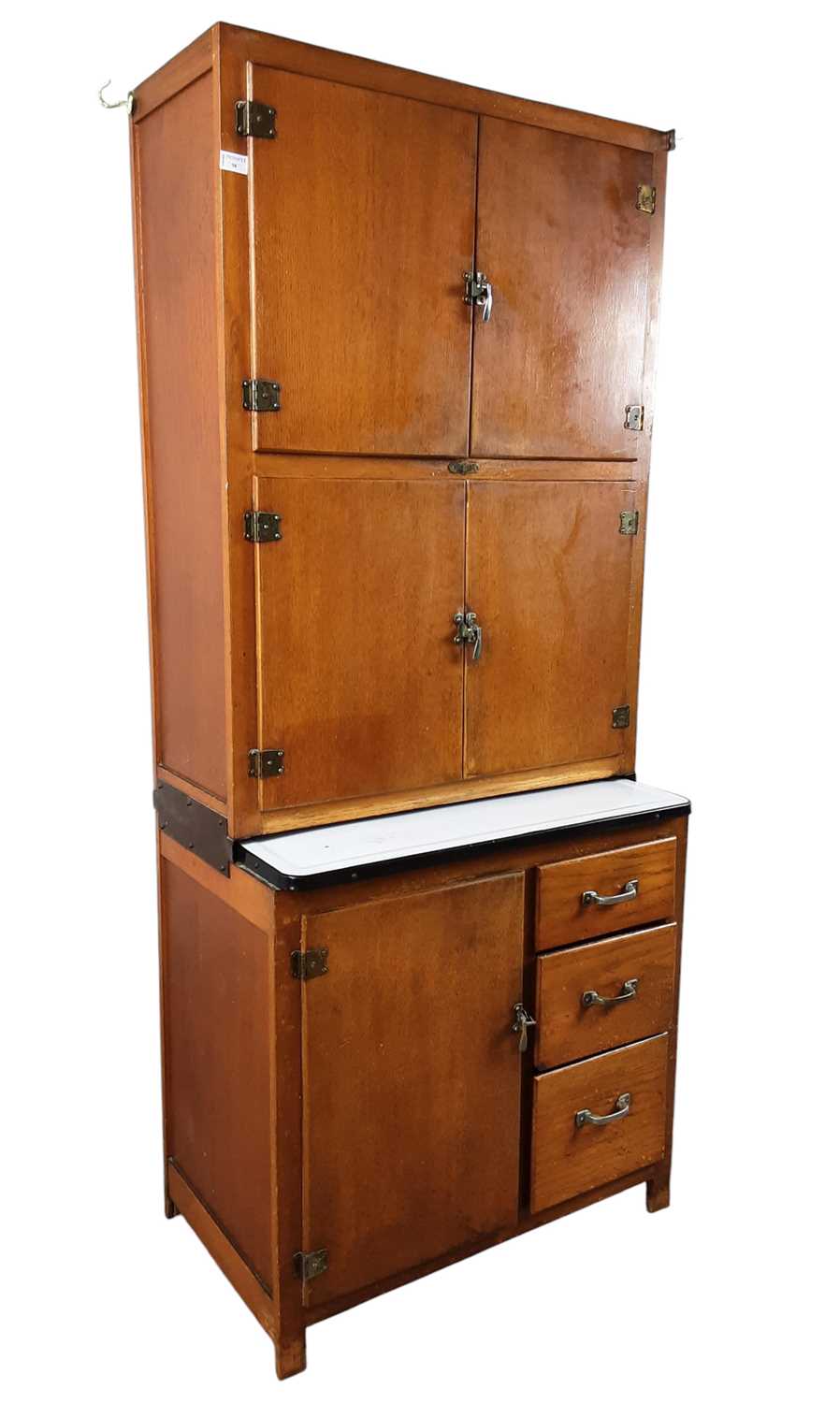 Lot 98 - OAK VENEER KITCHEN CABINET