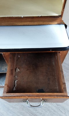 Lot 98 - OAK VENEER KITCHEN CABINET