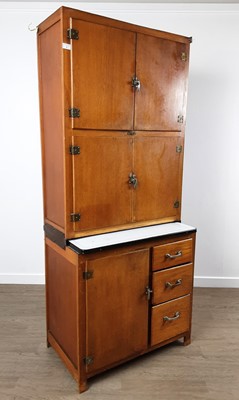 Lot 98 - OAK VENEER KITCHEN CABINET