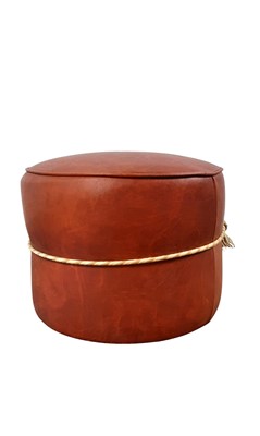 Lot 102 - MID CENTURY TAN VINYL FOOTSTOOL