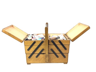 Lot 106 - CANTILEVER SEWING BOX