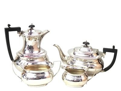 Lot 116 - SILVER PLATED TEA AND COFFEE SERVICE