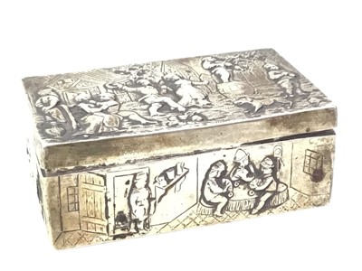 Lot 162 - SILVER EMBOSSED TRINKET BOX
