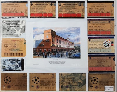 Lot 124 - RANGERS INTEREST: FAN MADE TICKET DISPLAY