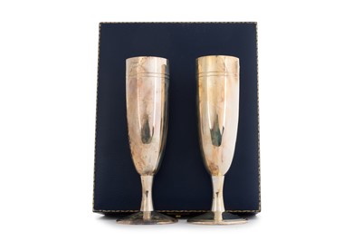 Lot 1093 - PAIR OF ELIZABETH II SILVER GOBLETS