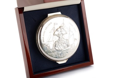 Lot 1095 - HORATIO NELSON INTEREST - ELIZABETH II SILVER BOX