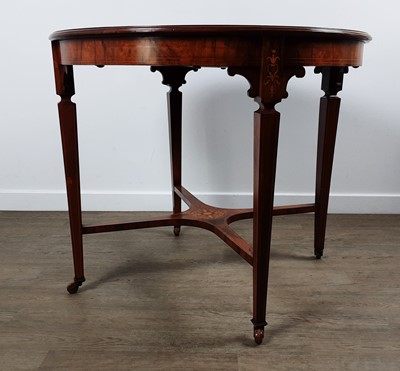 Lot 1250 - ROSEWOOD INLAID OCCASIONAL TABLE