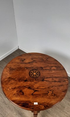 Lot 1250 - ROSEWOOD INLAID OCCASIONAL TABLE