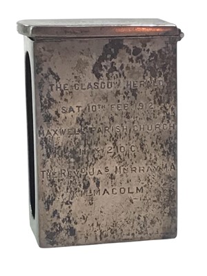 Lot 284 - SILVER CAPSTAN INKWELL