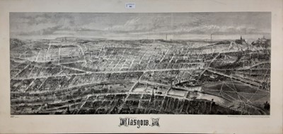 Lot 203 - REPRODUCTION BIRDS EYE VIEW OF GLASGOW