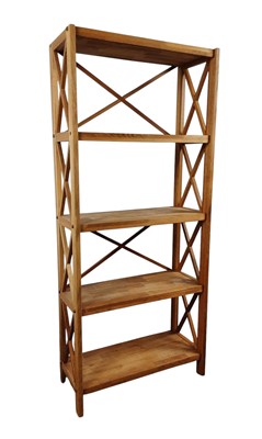 Lot 208 - THREE MODERN OPEN BOOKCASES