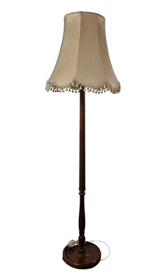 Lot 213 - MAHOGANY FLOOR LAMP