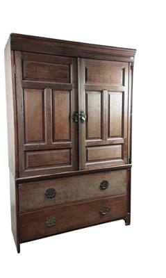 Lot 320 - PINE TWO DOOR CUPBOARD